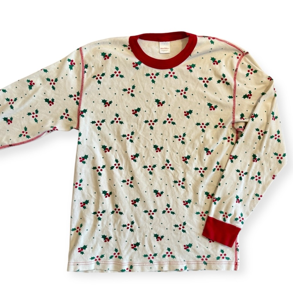 Hana Andersson Holly Berry Organic Cotton Holiday Pajama Top